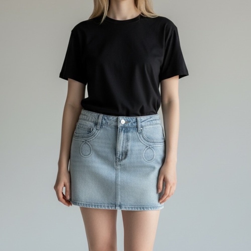 Denim Mini Skirt